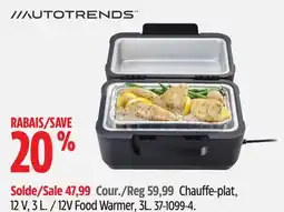Canadian Tire AutoTrends 12V Food Warmer, 3L offer