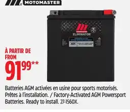 Canadian Tire Factory-Activated AGM Powersport Batteries offer