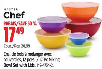 Canadian Tire Master-chef 12-Pc Mixing Bowl Set with Lids offer