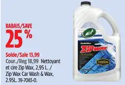 Canadian Tire Turtle Zip Wax Car Wash & Wax offer