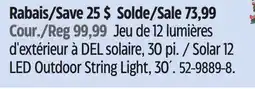 Canadian Tire Solar 12 LED Outdoor String Light offer