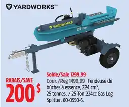 Canadian Tire Yardworks 25-Ton 224cc Gas Log Splitter offer