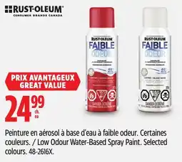 Canadian Tire Low Odour Water-Based Spray Paint offer