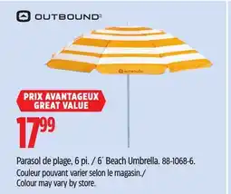 Canadian Tire Outbound 6´ Beach Umbrella offer