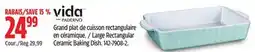 Canadian Tire Vida By Paderno Large Rectangular Ceramic Baking Dish offer