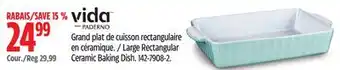Canadian Tire Vida By Paderno Large Rectangular Ceramic Baking Dish offer