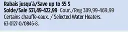 Canadian Tire Selected Water Heaters offer
