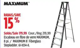 Canadian Tire MAXIMUM 8´ Fiberglass Stepladder offer