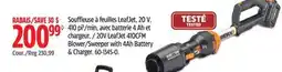 Canadian Tire WORX 20V Leafjet 410 CFM Blower/Sweeper with 4Ah Battery & Charger offer