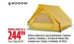 Canadian Tire A-Frame 6-Person Tent. 3-season use offer