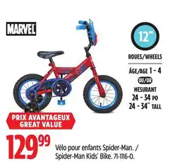 Canadian Tire Marvel Spider-Man Kids' Bike offer