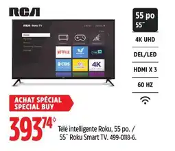 Canadian Tire 55˝ Roku Smart TV offer