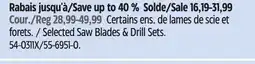 Canadian Tire Mastercraft Saw Blades & Drill Sets offer