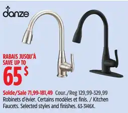 Canadian Tire Danze Kitchen Faucets offer