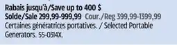 Canadian Tire Shelterlogic Selected Portable Generators offer