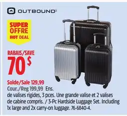 Canadian Tire 3-Pc Hardside Luggage Set offer