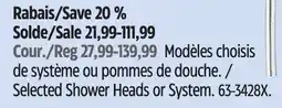 Canadian Tire Delta Selected Shower Heads or System offer