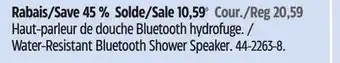 Canadian Tire Proscan Water-Resistant Bluetooth Shower Speaker offer