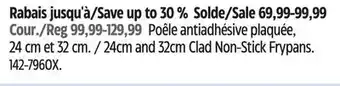 Canadian Tire Paderno 24cm and 32cm Clad Non-Stick Frypans offer