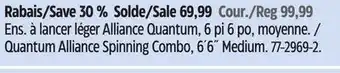Canadian Tire Quantum Alliance Spinning Combo, 6´6˝ Medium offer