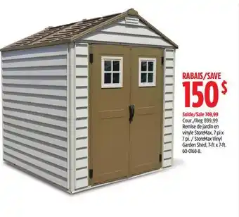 Canadian Tire StoreMax Vinyl Garden Shed, 7-ft x 7-ft offer