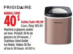 Canadian Tire Frigidaire Stainless-Steel Bullet Ice Maker offer