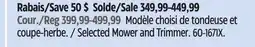 Canadian Tire Selected Mower and Trimmer offer