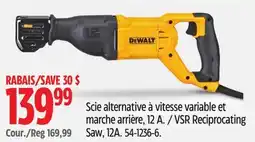 Canadian Tire Dewalt VSR Reciprocating Saw offer