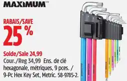Canadian Tire Maximum 9-Pc Hex Key Set, Metric offer