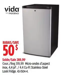 Canadian Tire 4.4 Cu-Ft Stainless-Steel Look Fridge offer
