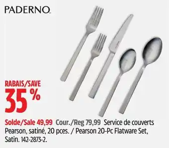Canadian Tire Paderno Pearson 20-Pc Flatware Set, Satin offer