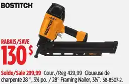 Canadian Tire Bostitch 28° Framing Nailer, 31⁄2˝ offer