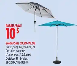 Canadian Tire Canvas Selected Outdoor Umbrellas offer