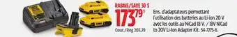 Canadian Tire DEWALT 18V NiCad to 20V Li-Ion Adapter Kit offer