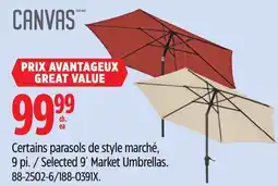 Canadian Tire Canvas Selected 9´ Market Umbrellas offer