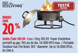 Canadian Tire Portable Outdoor Gas Fire Bowl offer