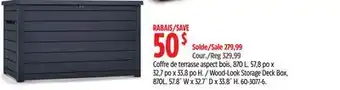 Canadian Tire Wood-Look Storage Deck Box offer