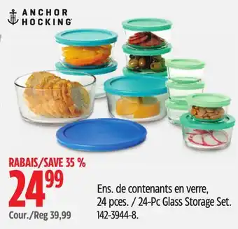 Canadian Tire Anchor-hocking 24-Pc Glass Storage Set offer