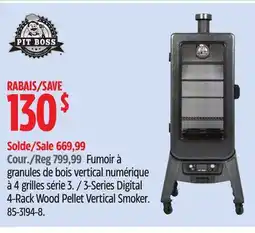 Canadian Tire Pit-boss 3-Series Digital 4-Rack Wood Pellet Vertical Smoker offer