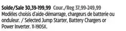 Canadian Tire Selected Jump Starter, Battery Chargers or Power Inverter offer