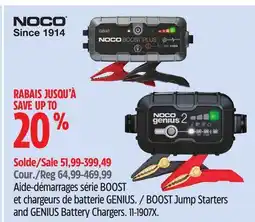 Canadian Tire NOCO BOOST Jump Starters and GENIUS Battery Chargers offer