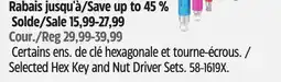Canadian Tire Selected Hex Key and Nut Driver Sets offer