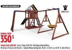 Canadian Tire Sports power Grand Mesa Swing Set offer