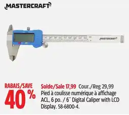 Canadian Tire Mastercraft 6˝ Digital Caliper with LCD Display offer