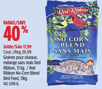 Canadian Tire Red Ribbon No-Corn Blend Bird Feed offer