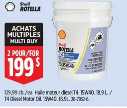 Canadian Tire Shell T4 Diesel Motor Oil offer