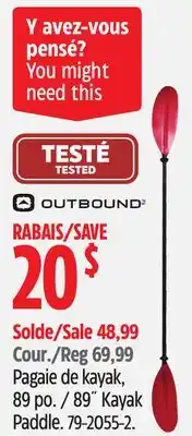 Canadian Tire Outbound 89˝ Kayak Paddle offer