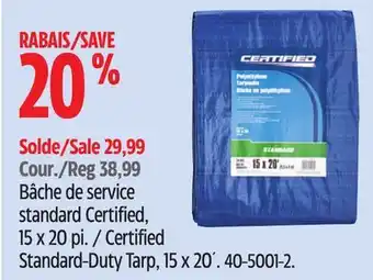 Canadian Tire Certified Standard-Duty Tarp offer