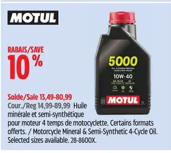 Canadian Tire Motul Motorcycle Mineral & Semi Synthetic offer