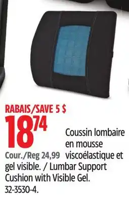 Canadian Tire Lumbar Support Cushion with Visible Gel offer